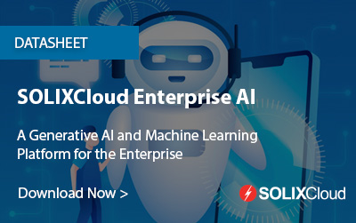 A generative AI and machine learning platform for the enterprise that includes Solix GPT and Solix ML