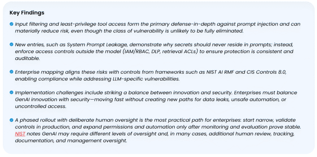 주요 결과: 안전한 GenAI 생태계 구축
