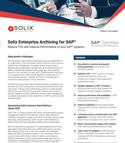 Enterprise Archiving for SAP<sup>®</sup>