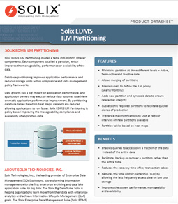 Solix EDMS ILM Partitioning