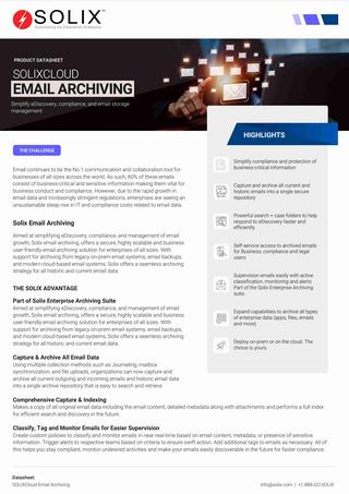SOLIXCloud Email Archiving