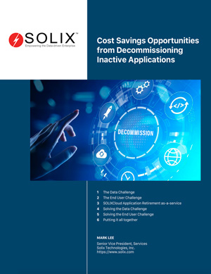 Cost Savings Opportunities from Decommissioning Inactive Applications