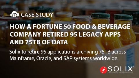 How a Fortune 50 Food & Beverage Company Retired 95 Legacy Apps and 75TB of Data