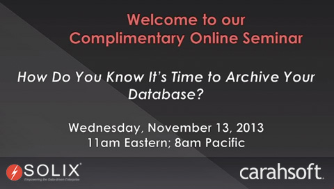 How do you know it’s time to archive your database?
