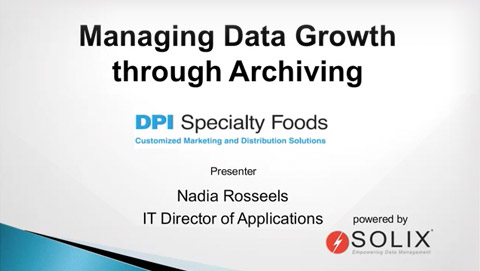 DPI Specialty Foods Conquers Oracle E Business Suite Data Growth Performance Issues