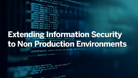 Extending Information Security to Non Production Environments