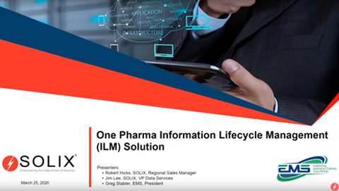 The One Pharma-Information Lifecycle Management Solution (ILM)